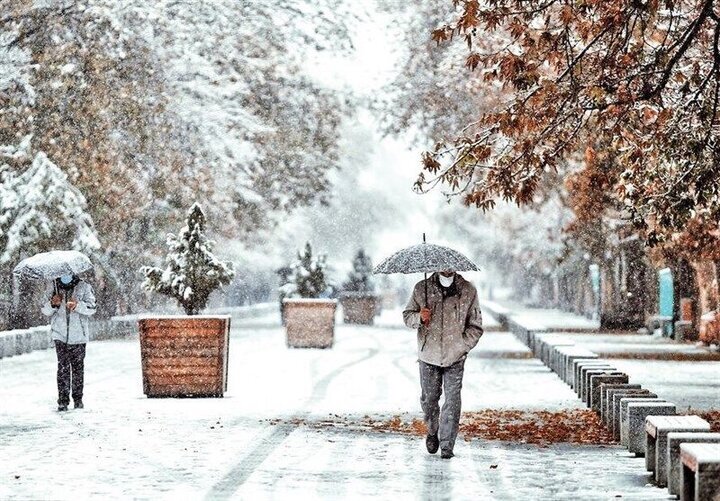 پیش بینی بارش برف و باران همراه با مه در استان یزد