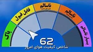 کیفیت هوای چهارمحال و بختیاری قابل قبول