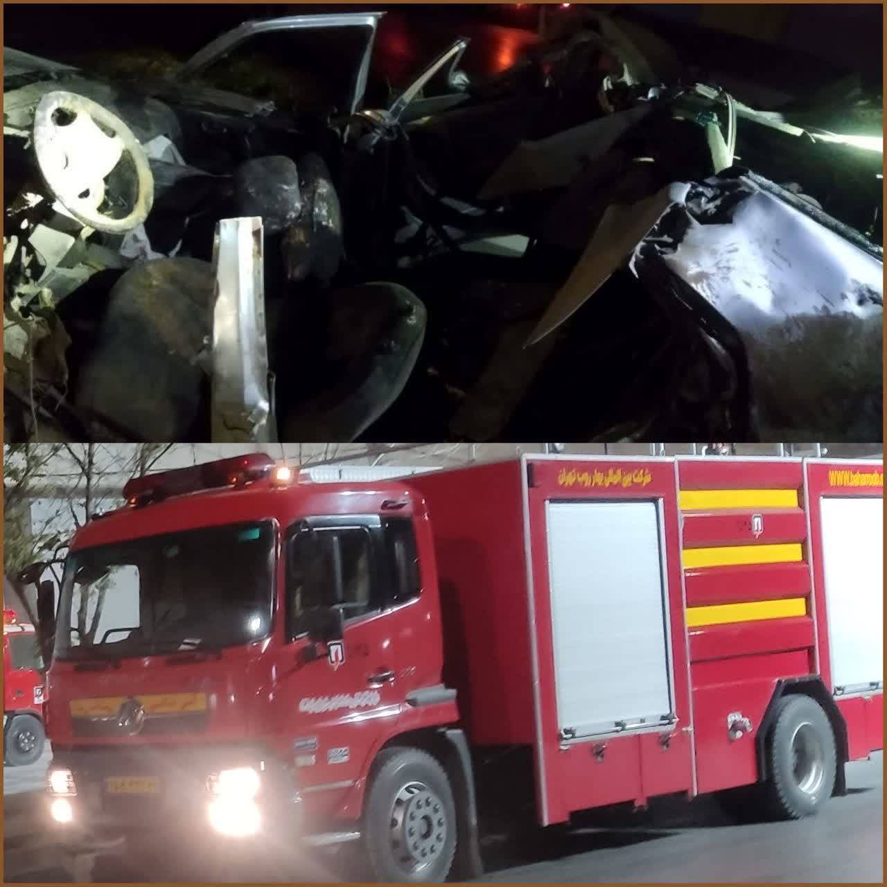 3 کشته بر اثرحادثه رانندگی مرگبار خودرو زانتیا در محور کرمانشاه - بیستون