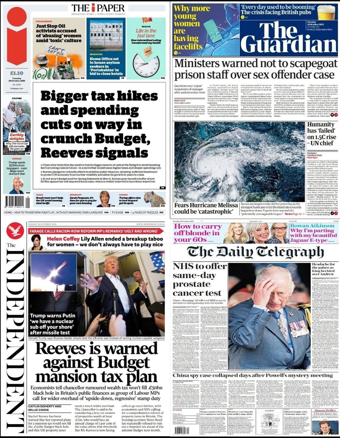 مهمترین عناوین روزنامه‌های جهان ۶ آبان ۱۴۰۴